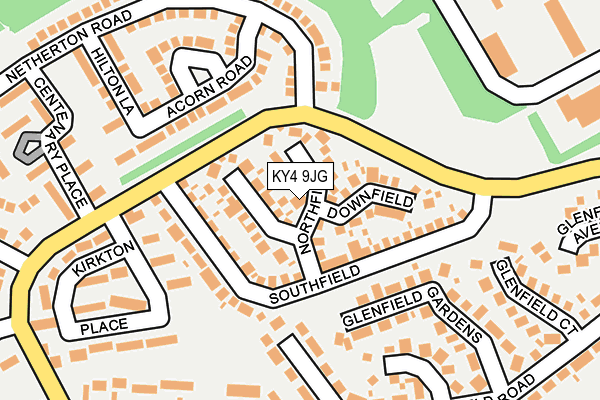 KY4 9JG map - OS OpenMap – Local (Ordnance Survey)