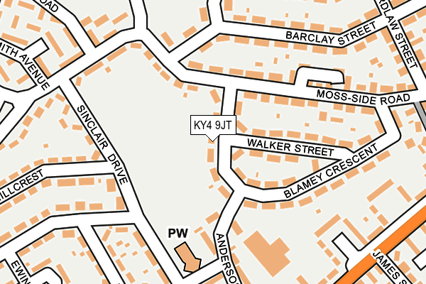 KY4 9JT map - OS OpenMap – Local (Ordnance Survey)