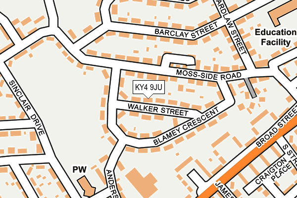 KY4 9JU map - OS OpenMap – Local (Ordnance Survey)