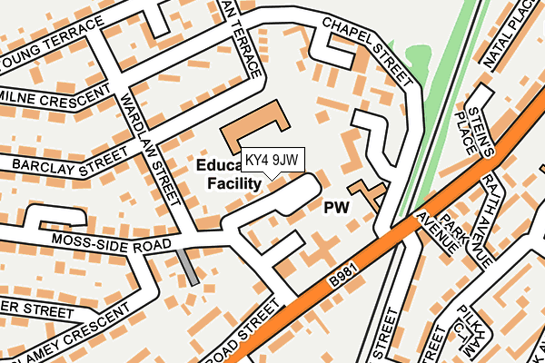 KY4 9JW map - OS OpenMap – Local (Ordnance Survey)