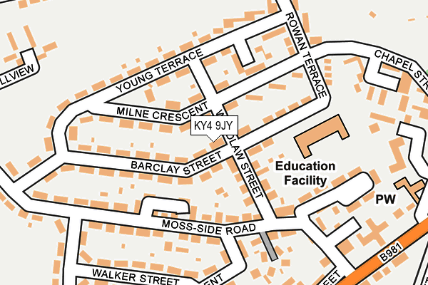 KY4 9JY map - OS OpenMap – Local (Ordnance Survey)