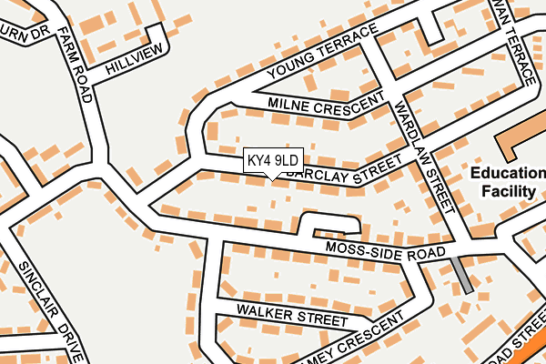 KY4 9LD map - OS OpenMap – Local (Ordnance Survey)