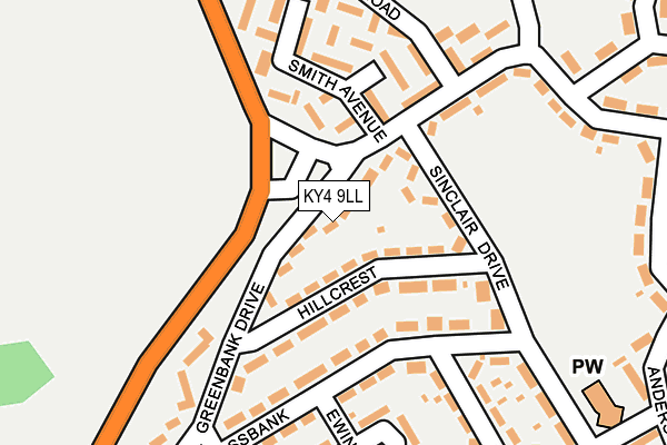 KY4 9LL map - OS OpenMap – Local (Ordnance Survey)