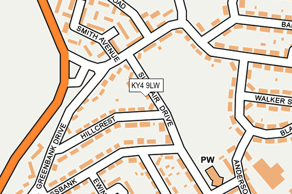 KY4 9LW map - OS OpenMap – Local (Ordnance Survey)