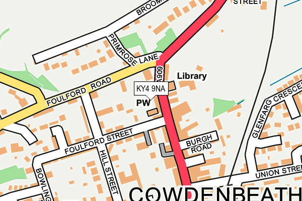 KY4 9NA map - OS OpenMap – Local (Ordnance Survey)