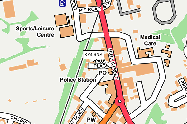 KY4 9NS map - OS OpenMap – Local (Ordnance Survey)