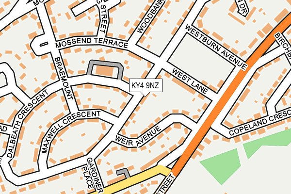 KY4 9NZ map - OS OpenMap – Local (Ordnance Survey)