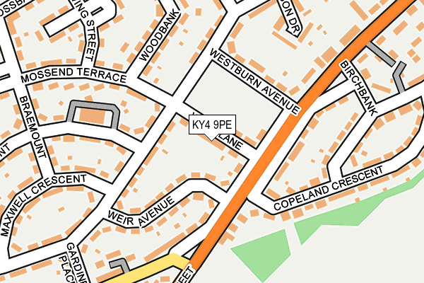 KY4 9PE map - OS OpenMap – Local (Ordnance Survey)
