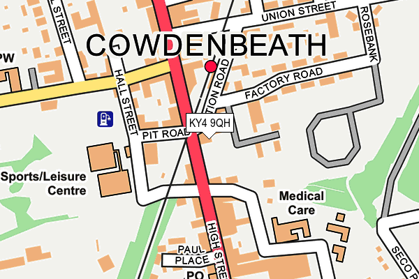 KY4 9QH map - OS OpenMap – Local (Ordnance Survey)