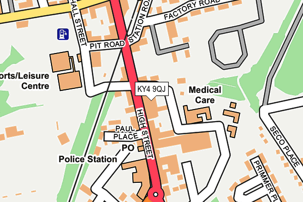 KY4 9QJ map - OS OpenMap – Local (Ordnance Survey)