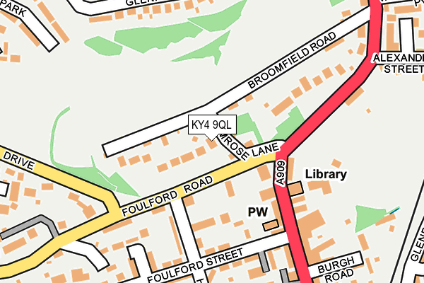 KY4 9QL map - OS OpenMap – Local (Ordnance Survey)