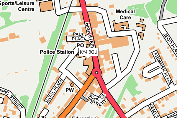 KY4 9QU map - OS OpenMap – Local (Ordnance Survey)