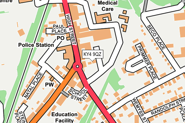 KY4 9QZ map - OS OpenMap – Local (Ordnance Survey)