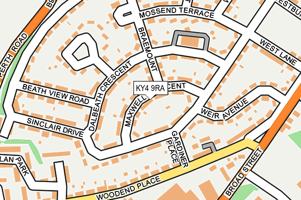 KY4 9RA map - OS OpenMap – Local (Ordnance Survey)