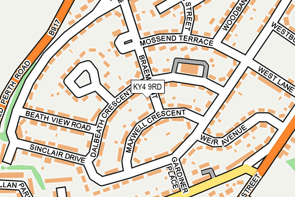KY4 9RD map - OS OpenMap – Local (Ordnance Survey)