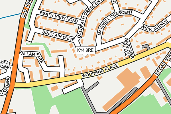 KY4 9RE map - OS OpenMap – Local (Ordnance Survey)