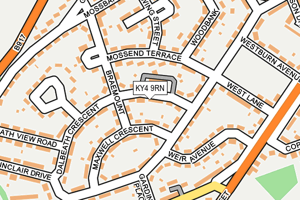 KY4 9RN map - OS OpenMap – Local (Ordnance Survey)