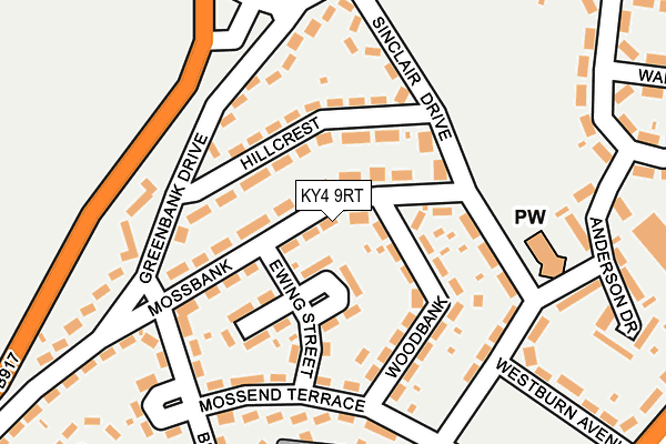 KY4 9RT map - OS OpenMap – Local (Ordnance Survey)