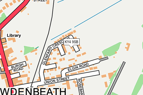 KY4 9SB map - OS OpenMap – Local (Ordnance Survey)