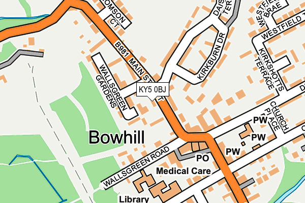 KY5 0BJ map - OS OpenMap – Local (Ordnance Survey)