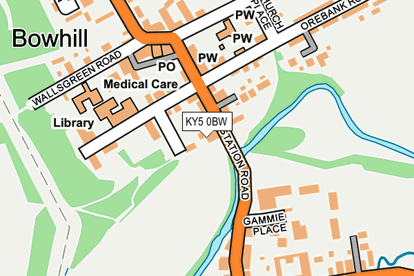 KY5 0BW map - OS OpenMap – Local (Ordnance Survey)
