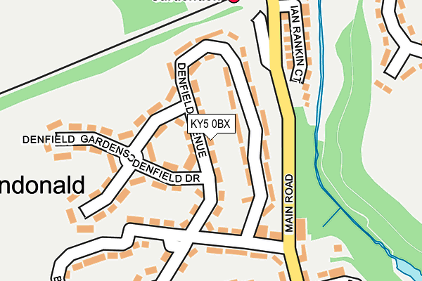 KY5 0BX map - OS OpenMap – Local (Ordnance Survey)