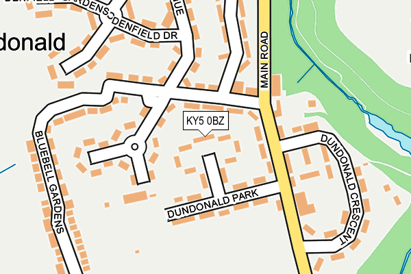 KY5 0BZ map - OS OpenMap – Local (Ordnance Survey)
