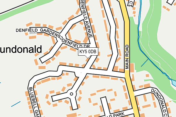 KY5 0DB map - OS OpenMap – Local (Ordnance Survey)