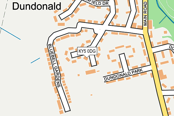 KY5 0DG map - OS OpenMap – Local (Ordnance Survey)
