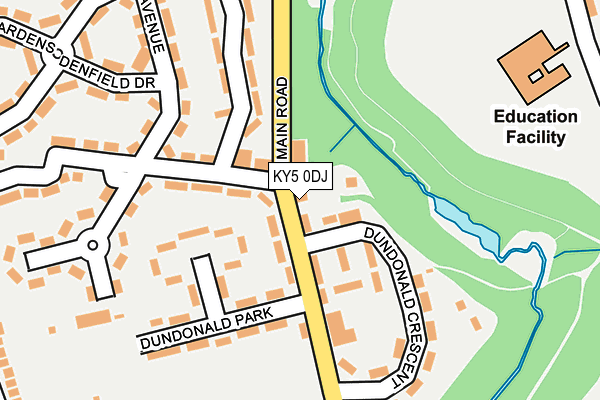 KY5 0DJ map - OS OpenMap – Local (Ordnance Survey)