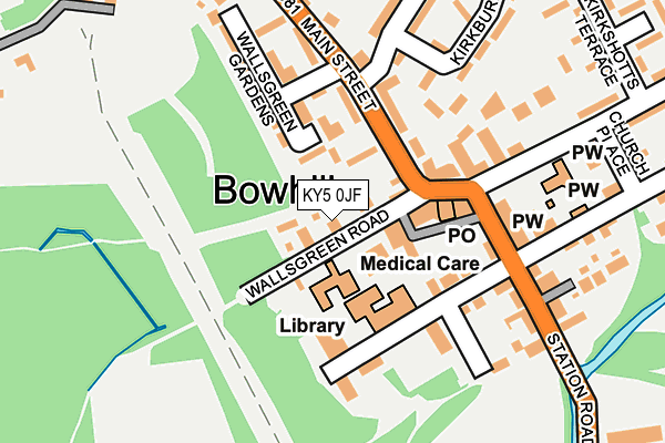 KY5 0JF map - OS OpenMap – Local (Ordnance Survey)