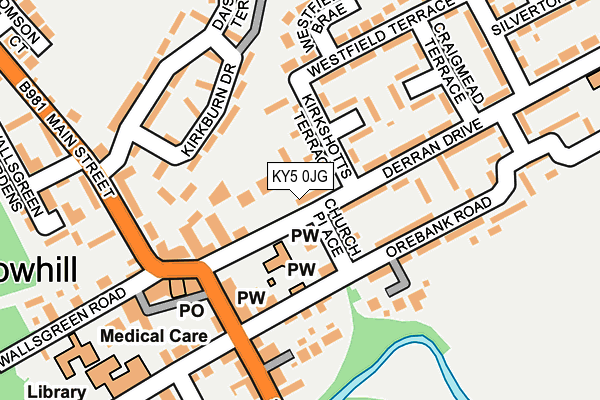 KY5 0JG map - OS OpenMap – Local (Ordnance Survey)