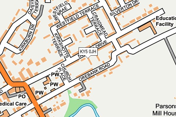 KY5 0JH map - OS OpenMap – Local (Ordnance Survey)