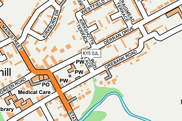 KY5 0JL map - OS OpenMap – Local (Ordnance Survey)