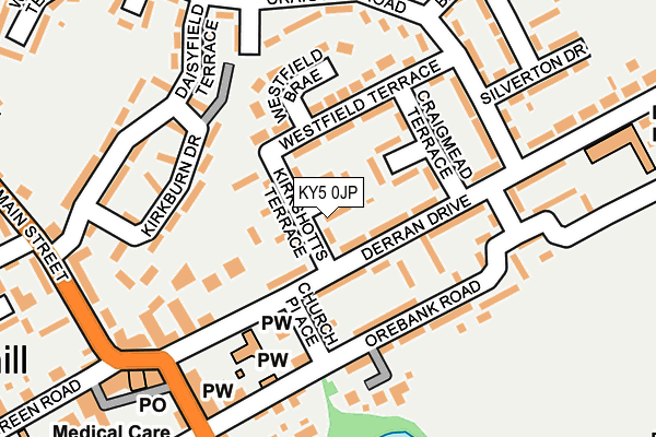 KY5 0JP map - OS OpenMap – Local (Ordnance Survey)