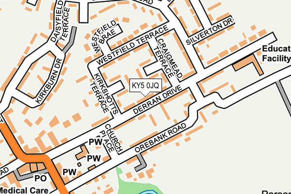 KY5 0JQ map - OS OpenMap – Local (Ordnance Survey)