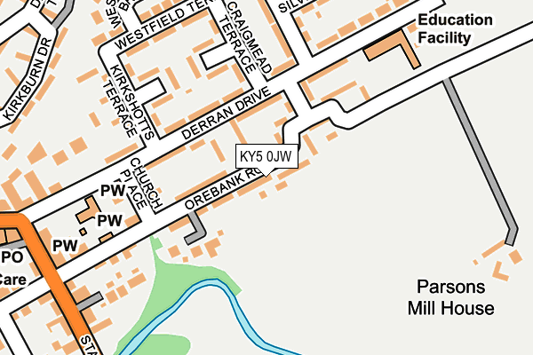 KY5 0JW map - OS OpenMap – Local (Ordnance Survey)