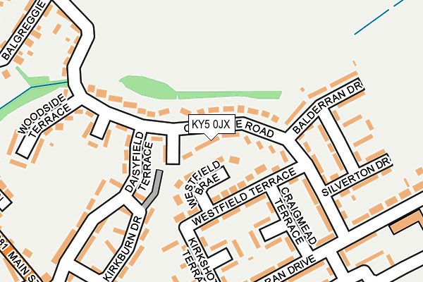 KY5 0JX map - OS OpenMap – Local (Ordnance Survey)