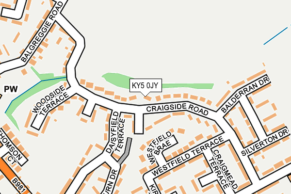 KY5 0JY map - OS OpenMap – Local (Ordnance Survey)