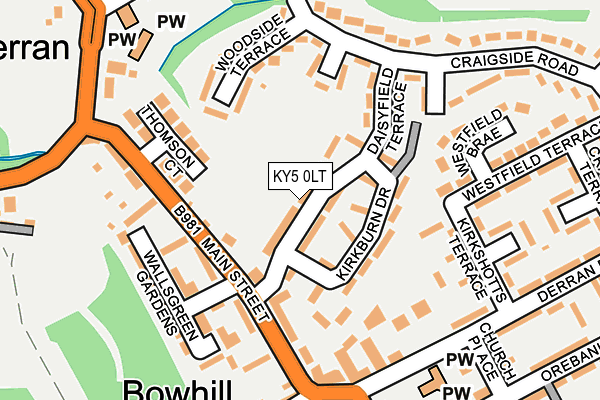 KY5 0LT map - OS OpenMap – Local (Ordnance Survey)