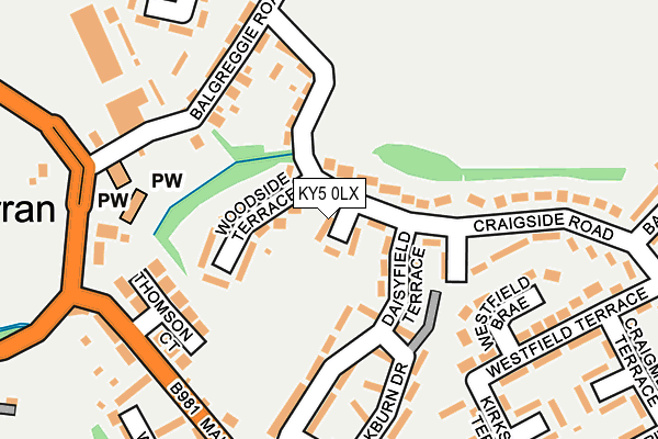 KY5 0LX map - OS OpenMap – Local (Ordnance Survey)