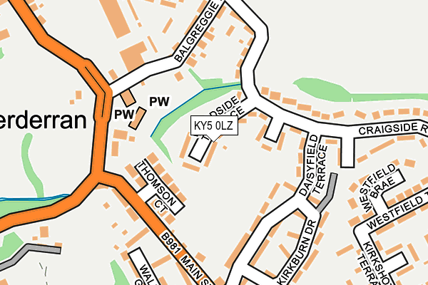KY5 0LZ map - OS OpenMap – Local (Ordnance Survey)