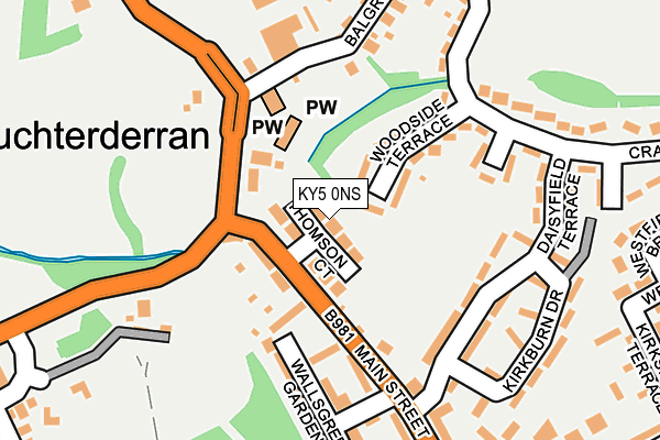 KY5 0NS map - OS OpenMap – Local (Ordnance Survey)