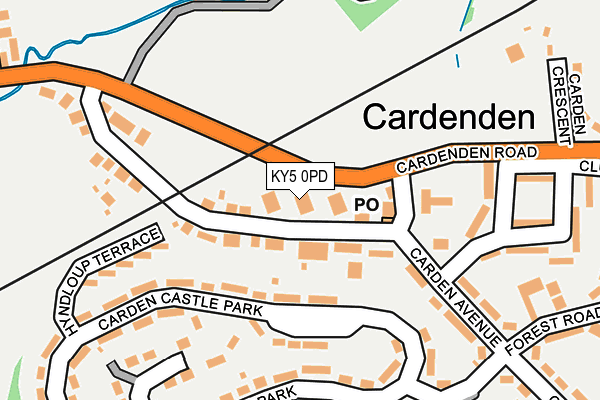 KY5 0PD map - OS OpenMap – Local (Ordnance Survey)