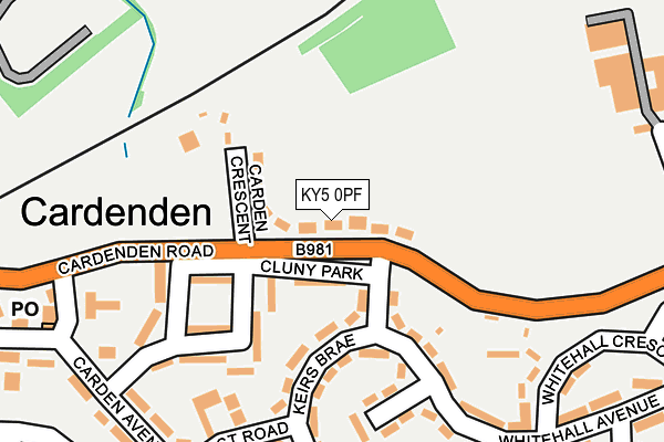 KY5 0PF map - OS OpenMap – Local (Ordnance Survey)