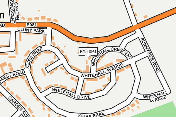KY5 0PJ map - OS OpenMap – Local (Ordnance Survey)