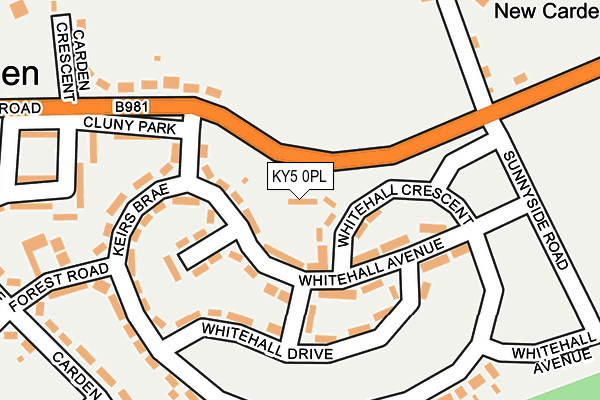KY5 0PL map - OS OpenMap – Local (Ordnance Survey)