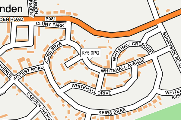 KY5 0PQ map - OS OpenMap – Local (Ordnance Survey)