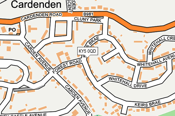 KY5 0QD map - OS OpenMap – Local (Ordnance Survey)
