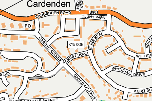 KY5 0QE map - OS OpenMap – Local (Ordnance Survey)